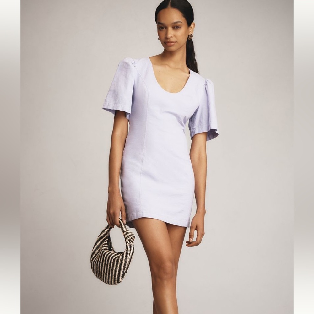 COPY - Maeve Puff Sleeve Back Cutout Mini Dress
